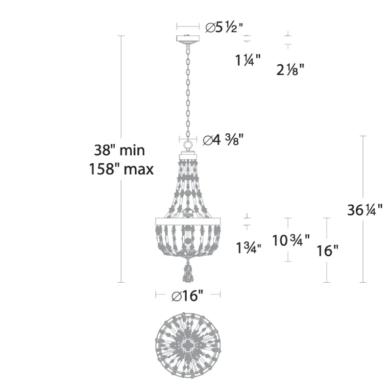Merlinlamps S2816 Bali 16" LED Pendant - Image 5