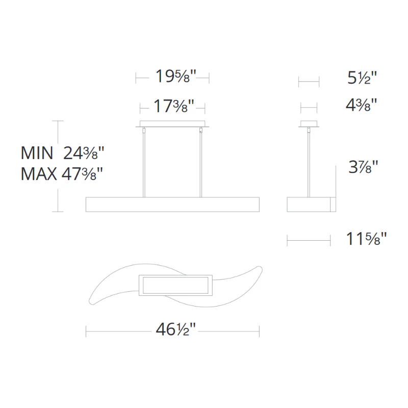 Merlinlamps S3548 Soleil 1-lt 47" LED Island Light - Image 7