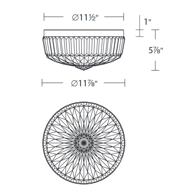 Merlinlamps S6812 Regina 1-lt 12" LED Flush Mount - Image 4
