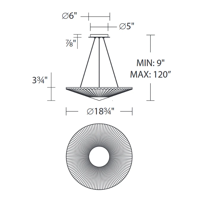 Merlinlamps S7219 Origami 1-lt 19" LED Pendant - Image 3
