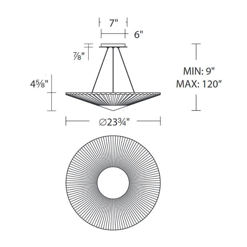Merlinlamps S7224 Origami 1-lt 24" LED Pendant - Image 5