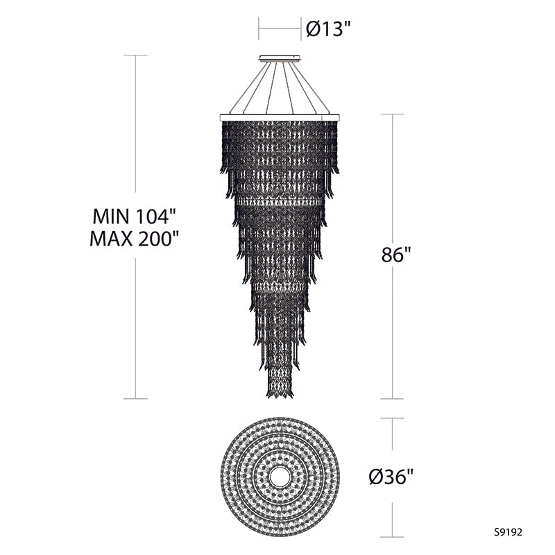 Merlinlamps S9192 Pavona 36" LED Pendant - Image 4