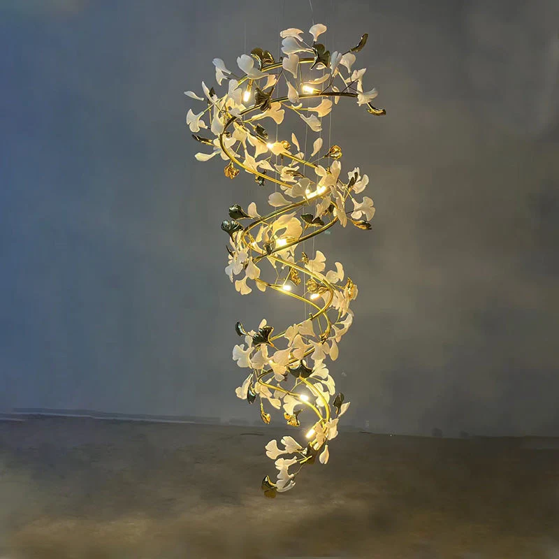 Merlin Gingko Spiral Chandelier - Image 13