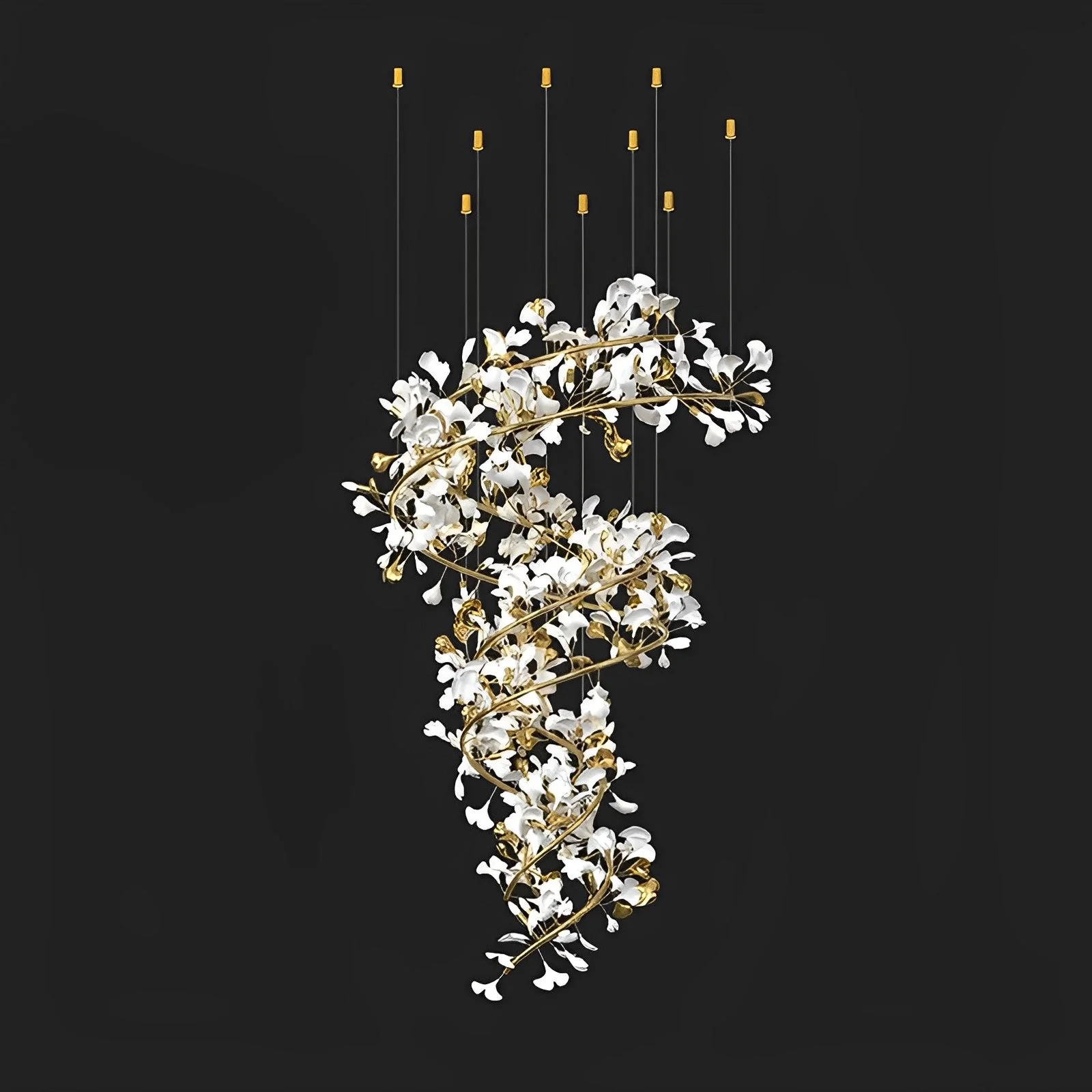 Merlin Gingko Spiral Chandelier - Image 15