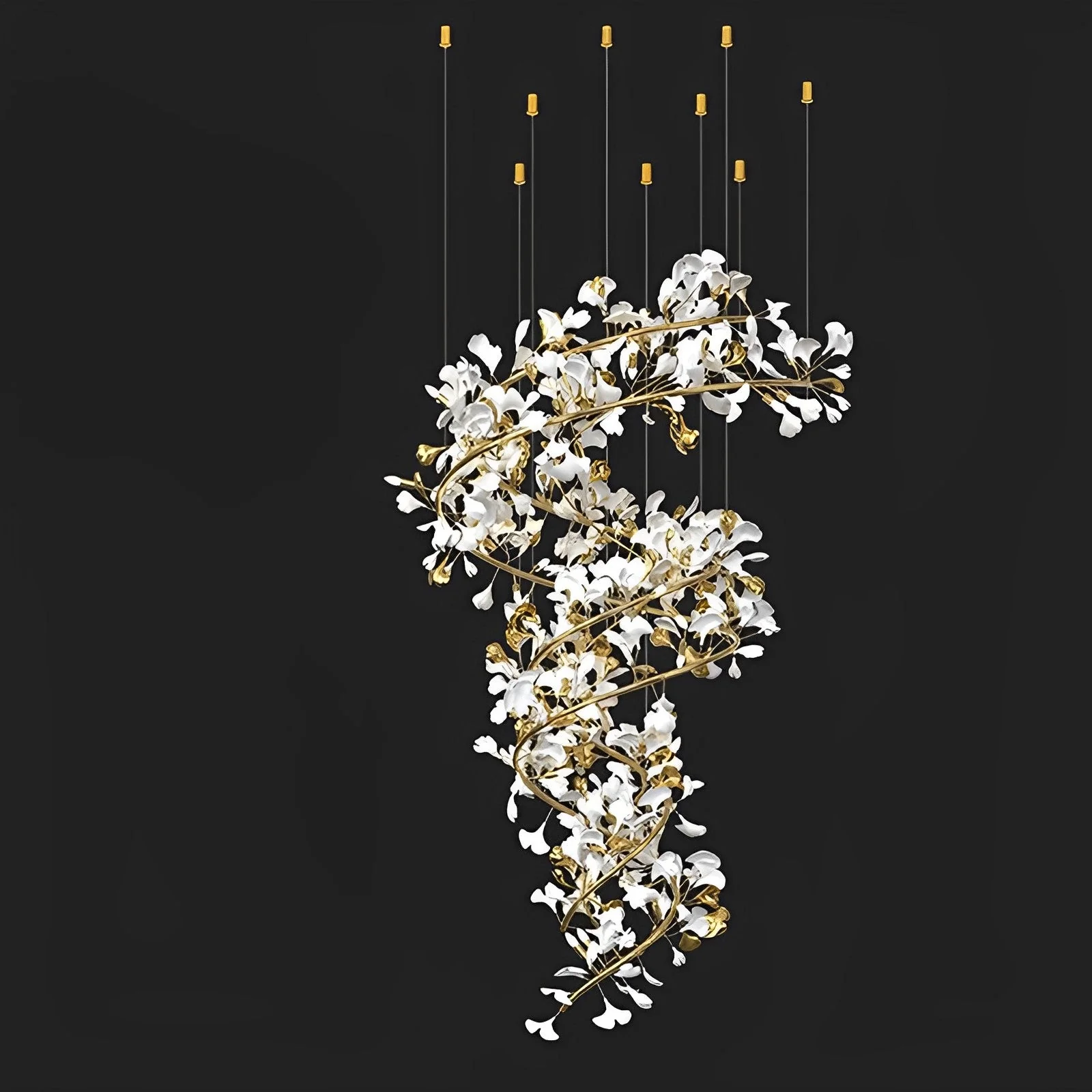 Merlin Gingko Spiral Chandelier - Image 17