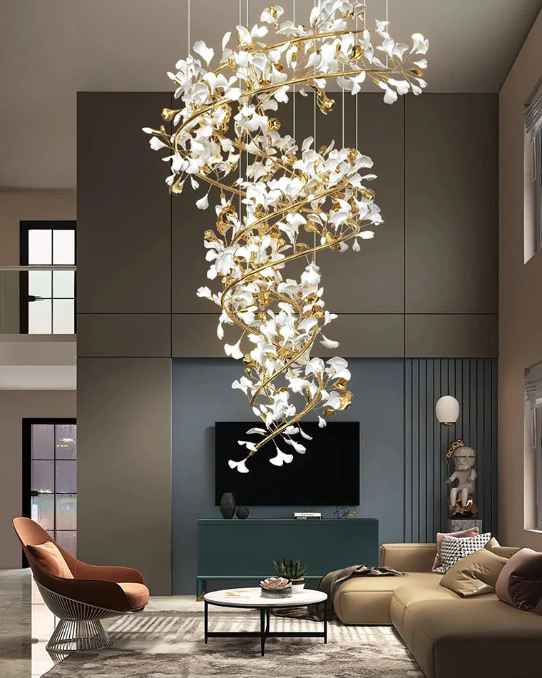 Merlin Gingko Spiral Chandelier - Image 2