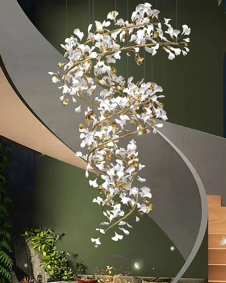 Merlin Gingko Spiral Chandelier - Image 3