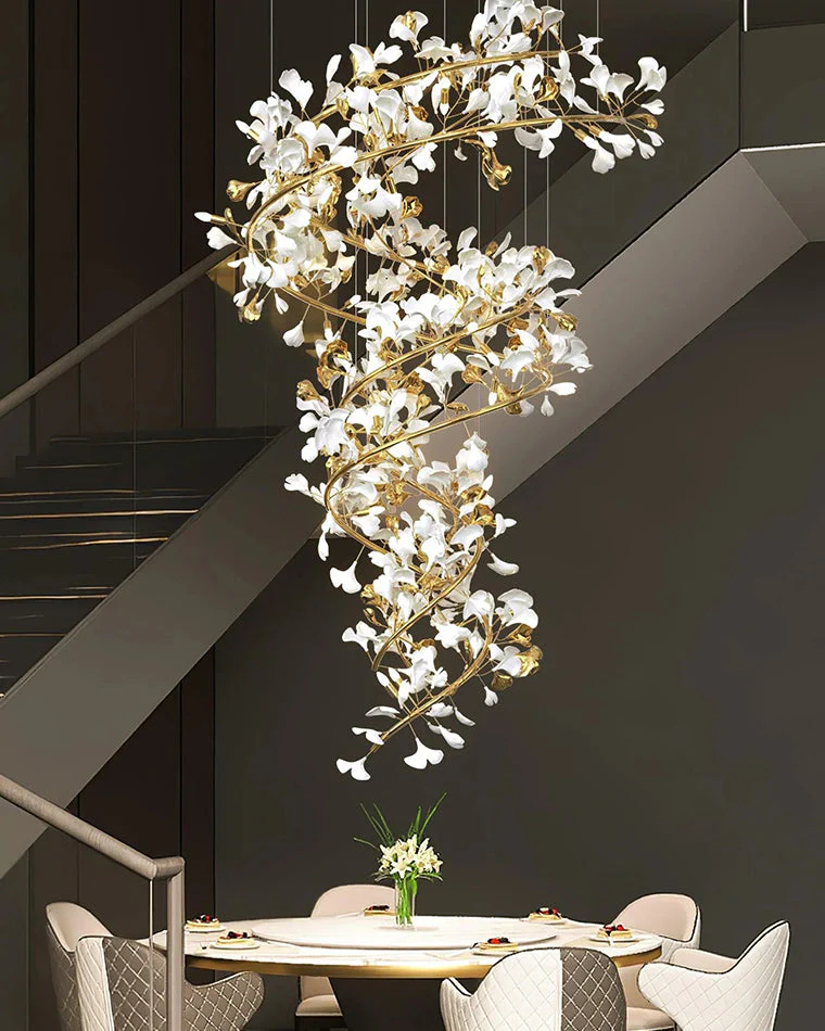 Merlin Gingko Spiral Chandelier - Image 5