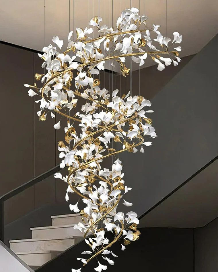 Merlin Gingko Spiral Chandelier - Image 6