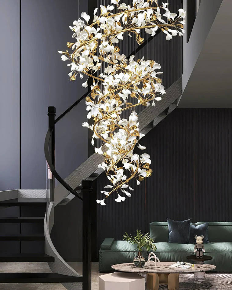 Merlin Gingko Spiral Chandelier - Image 7