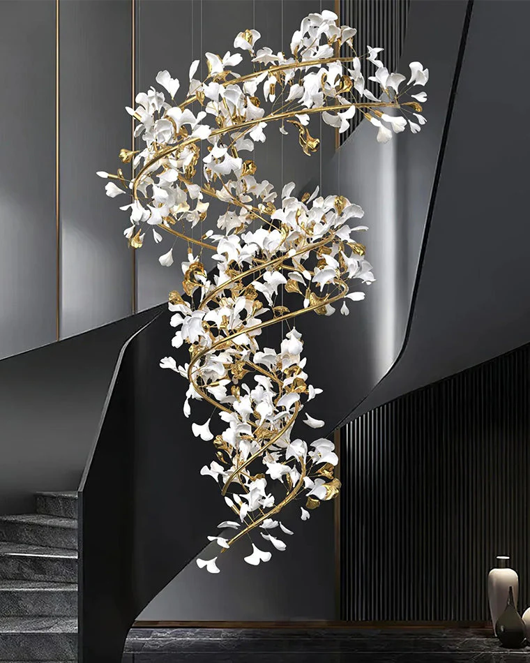 Merlin Gingko Spiral Chandelier - Image 8