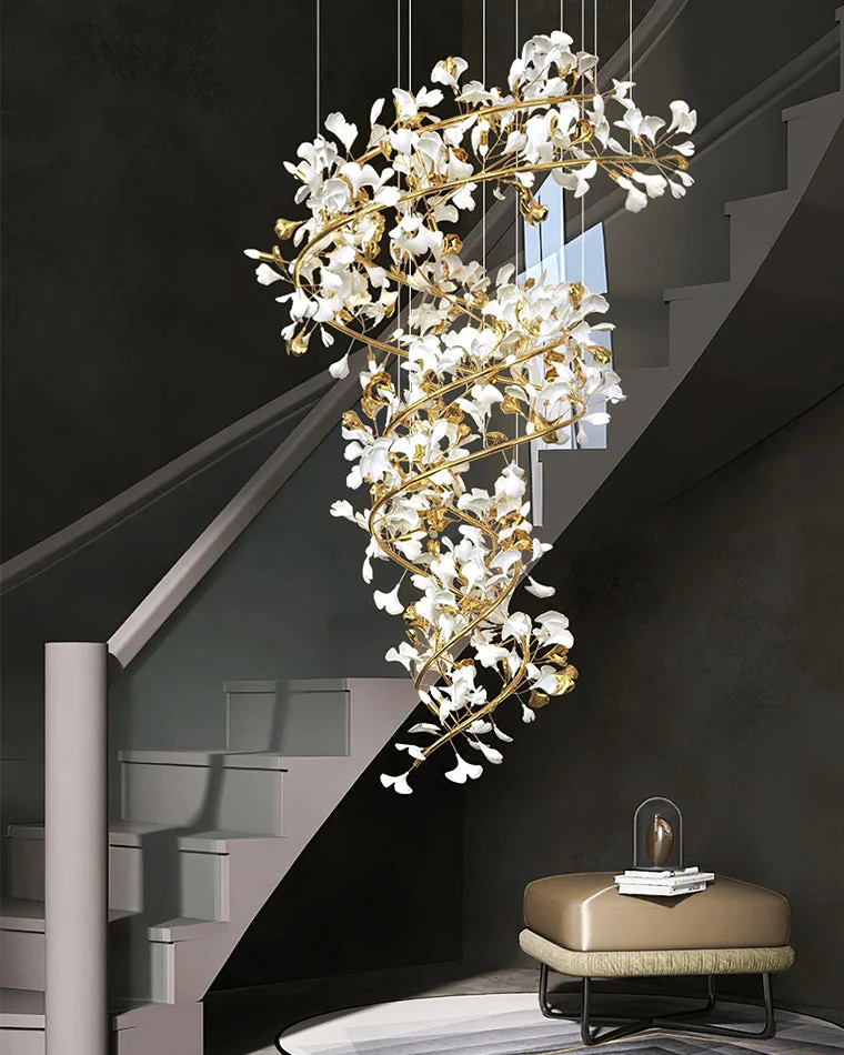 Merlin Gingko Spiral Chandelier - Image 9