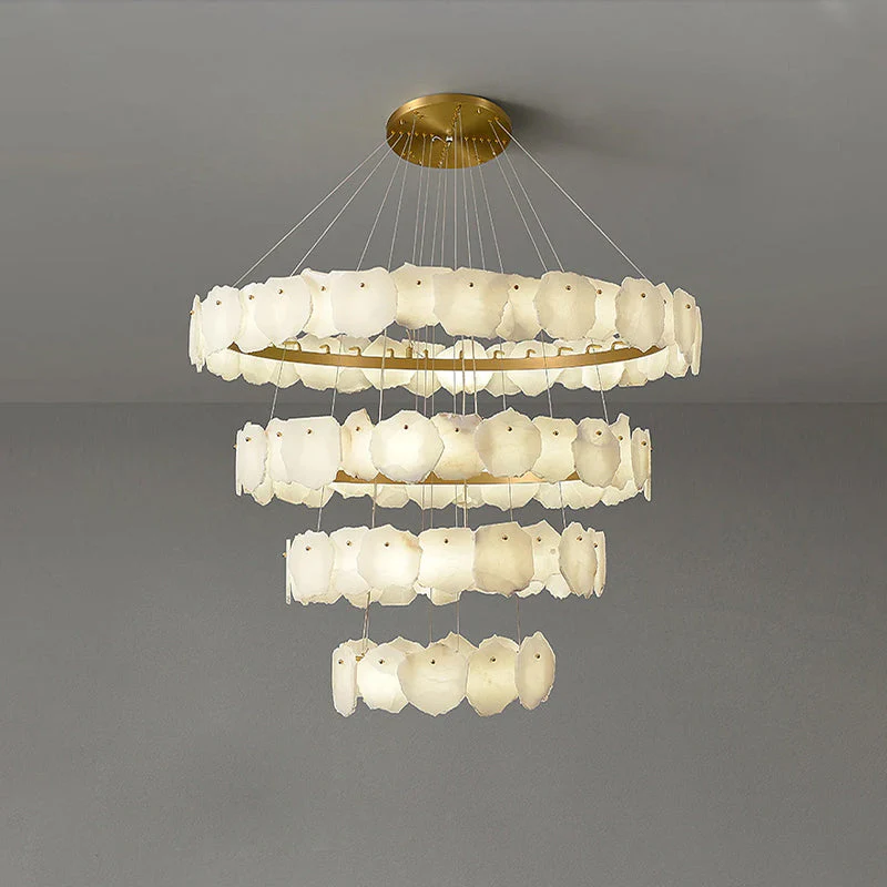 Merlin Tiered Circular Alabaster Chandelier - Image 11