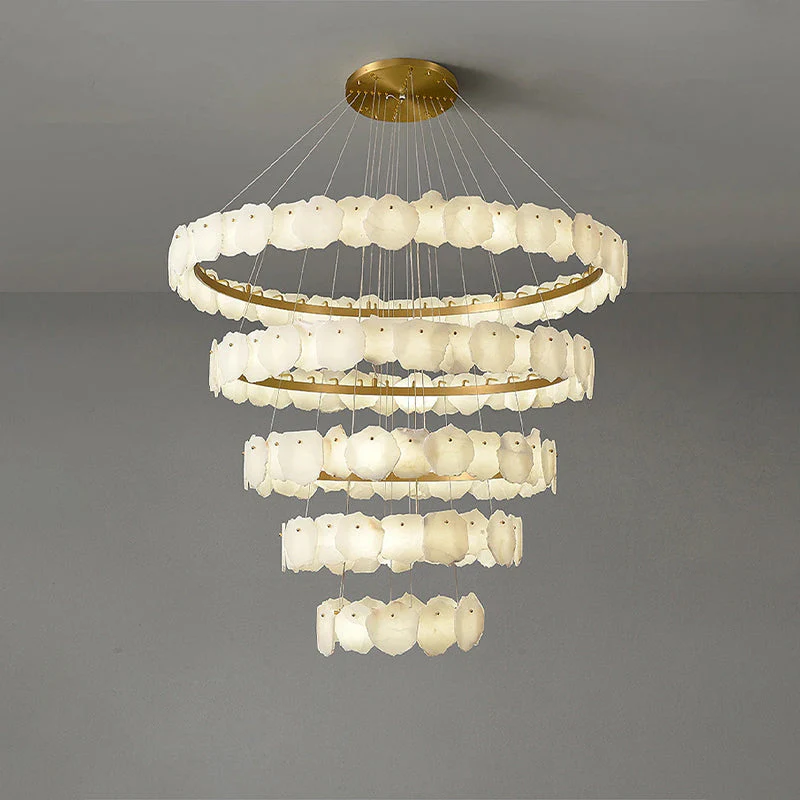 Merlin Tiered Circular Alabaster Chandelier - Image 13