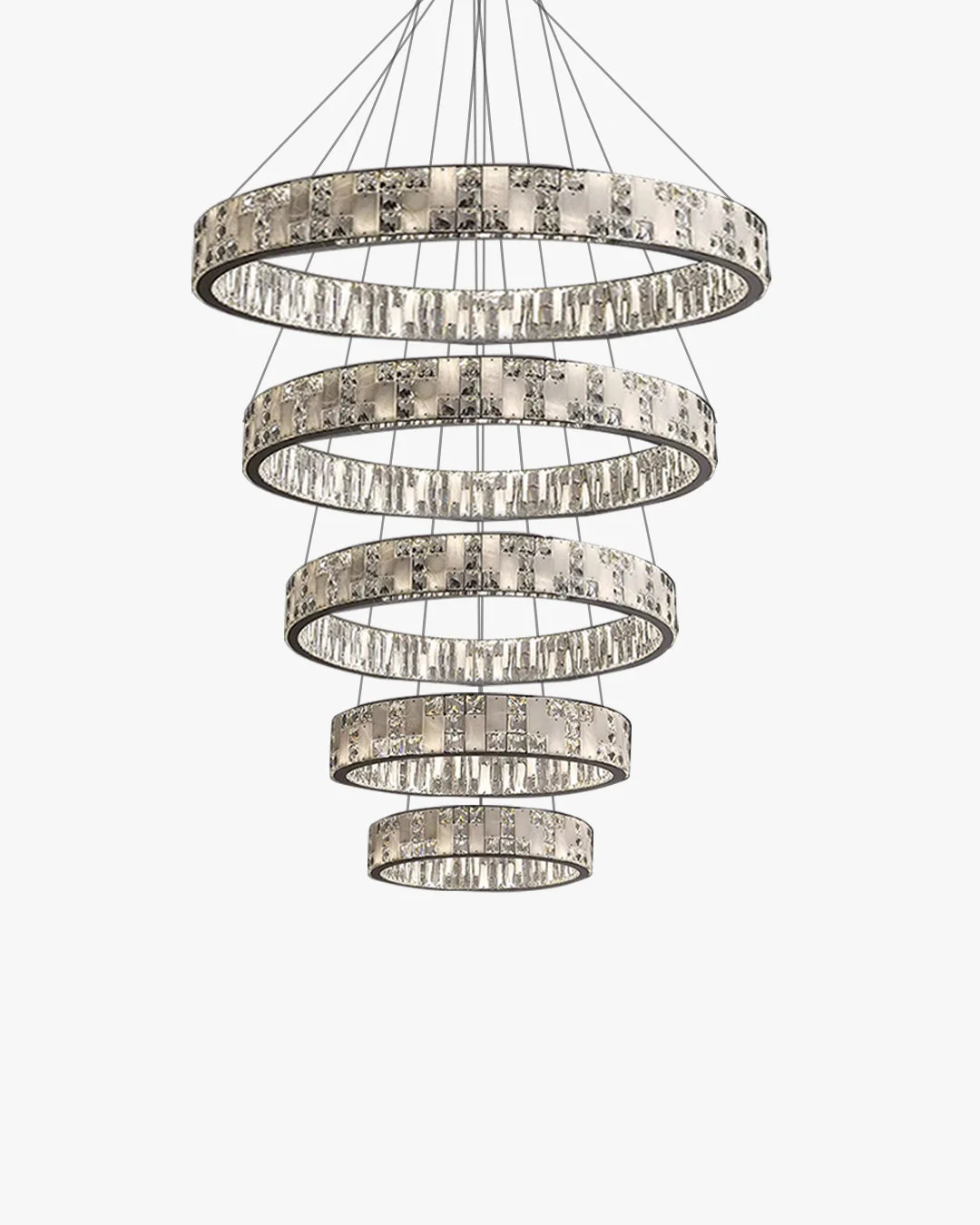 Merlin Tiered Round Crystal Alabaster Chandelier - Image 10