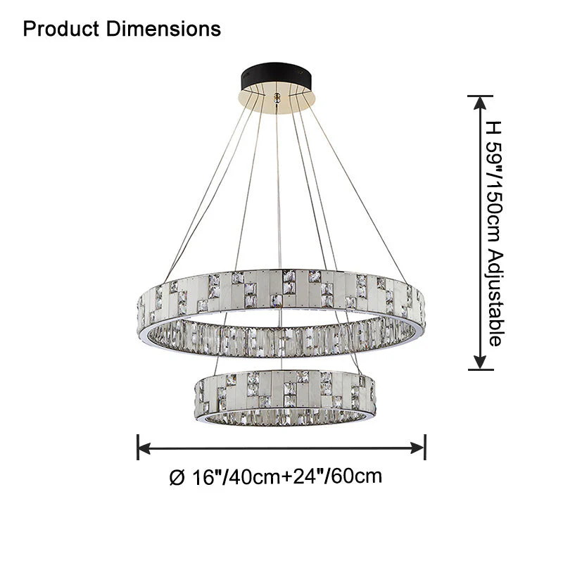 Merlin Tiered Round Crystal Alabaster Chandelier - Image 15