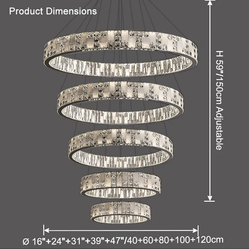 Merlin Tiered Round Crystal Alabaster Chandelier - Image 21