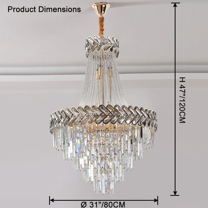 Merlin Tiered Crystal Chandelier - Image 23