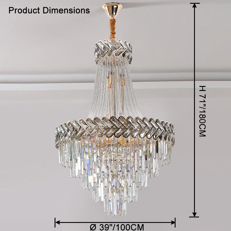 Merlin Tiered Crystal Chandelier - Image 27