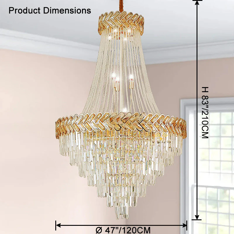 Merlin Tiered Crystal Chandelier - Image 32