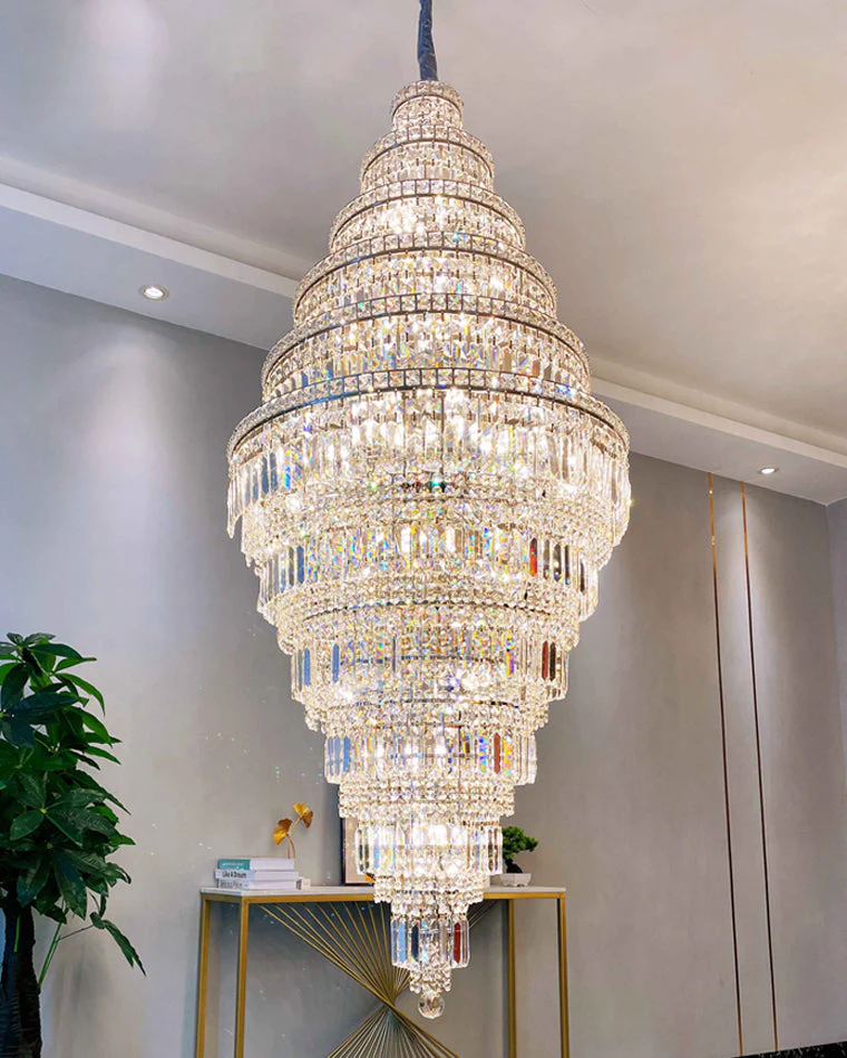 Merlin Large Tiered Crystal Chandelier - Image 11