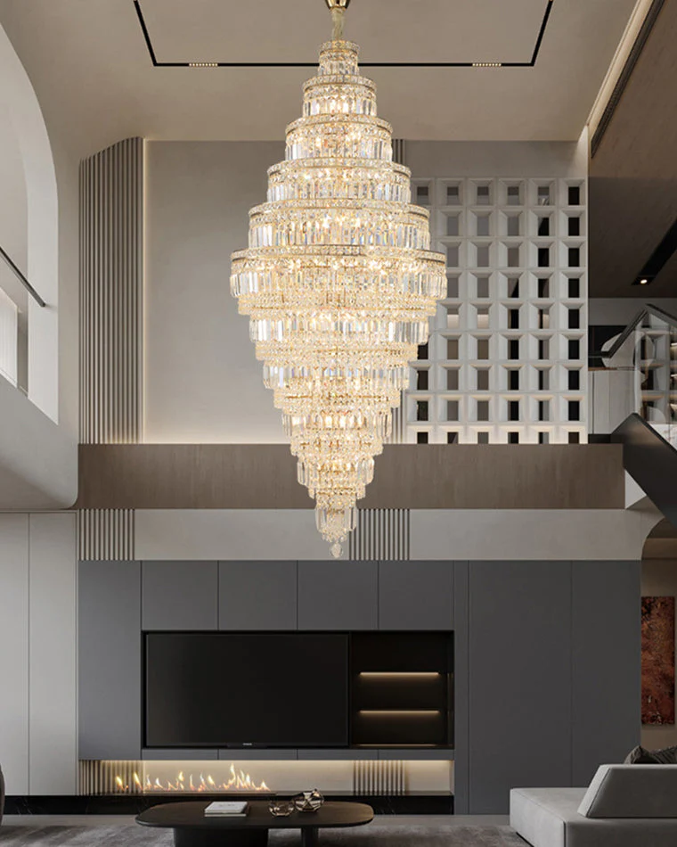 Merlin Large Tiered Crystal Chandelier - Image 12