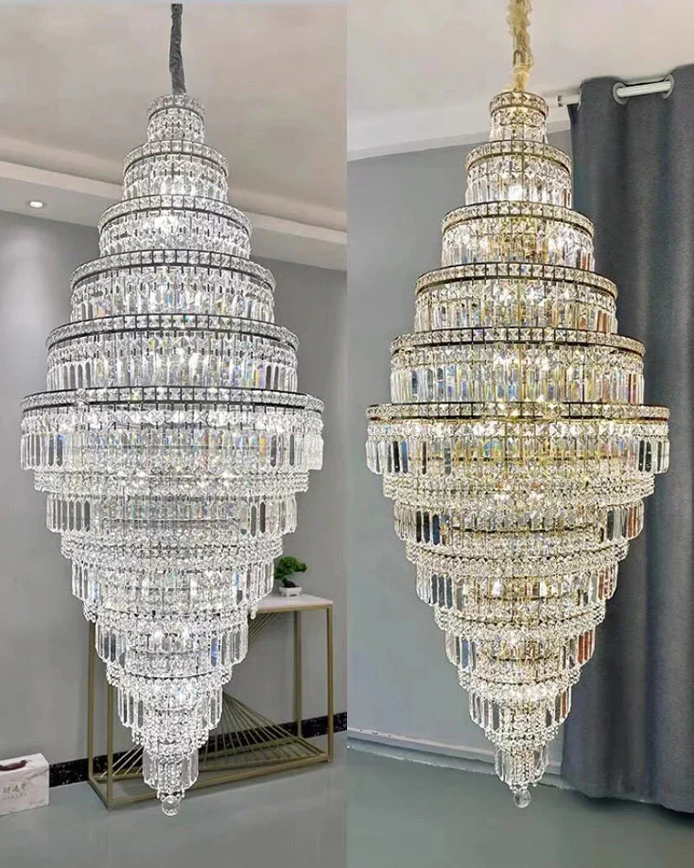 Merlin Large Tiered Crystal Chandelier - Image 13