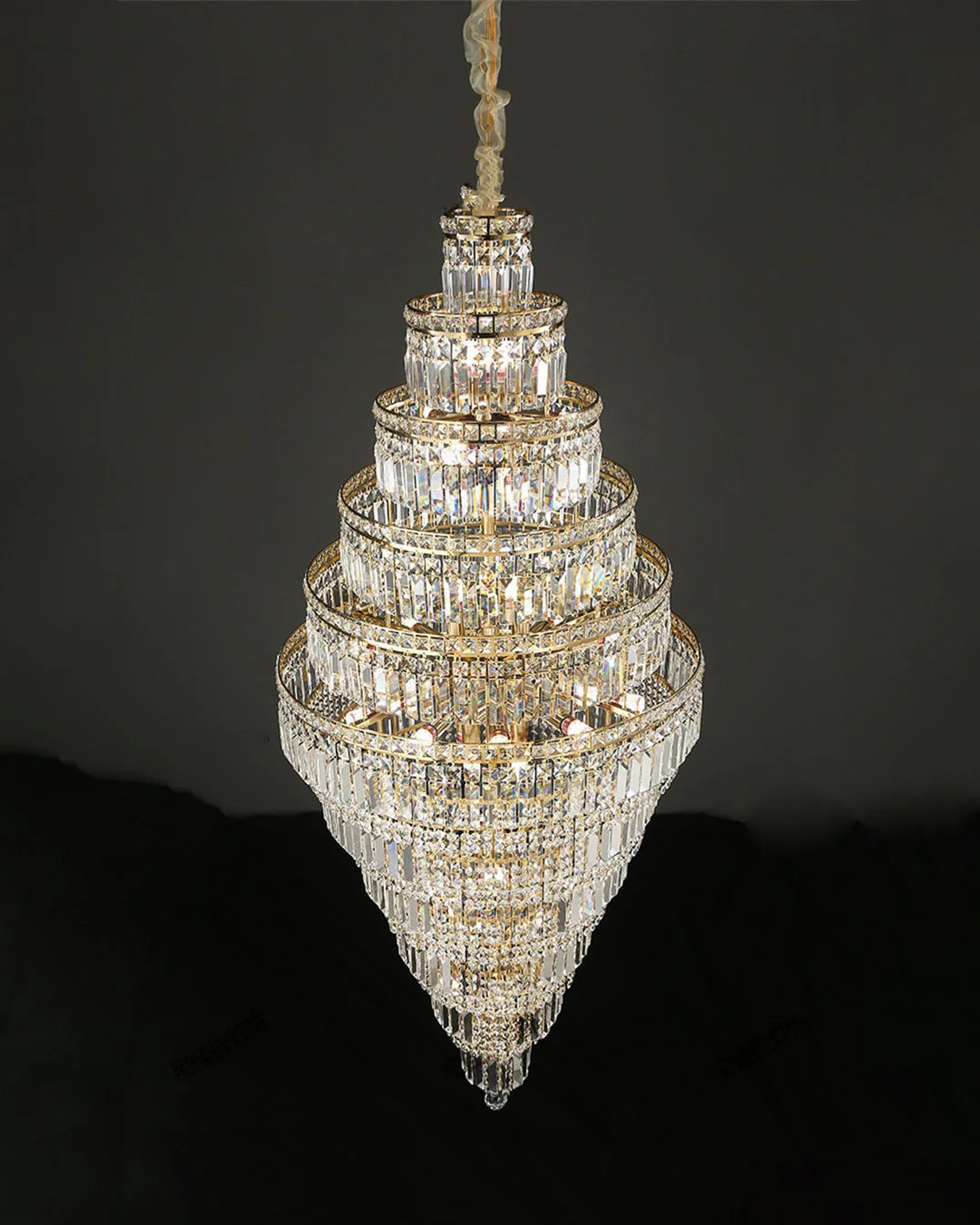 Merlin Large Tiered Crystal Chandelier - Image 15