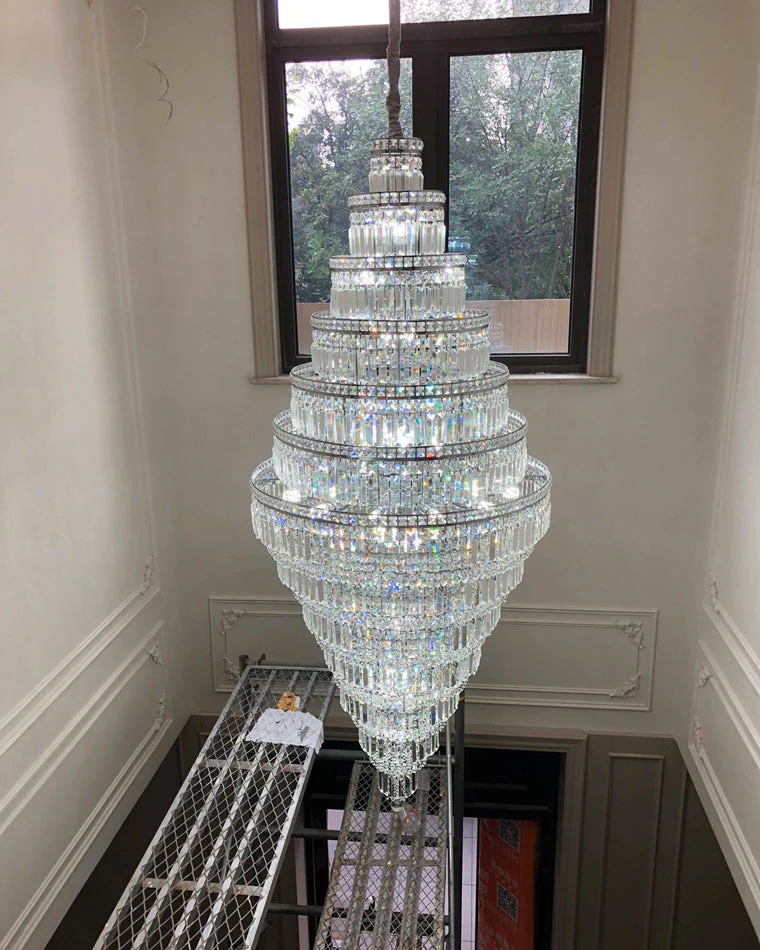 Merlin Large Tiered Crystal Chandelier - Image 17
