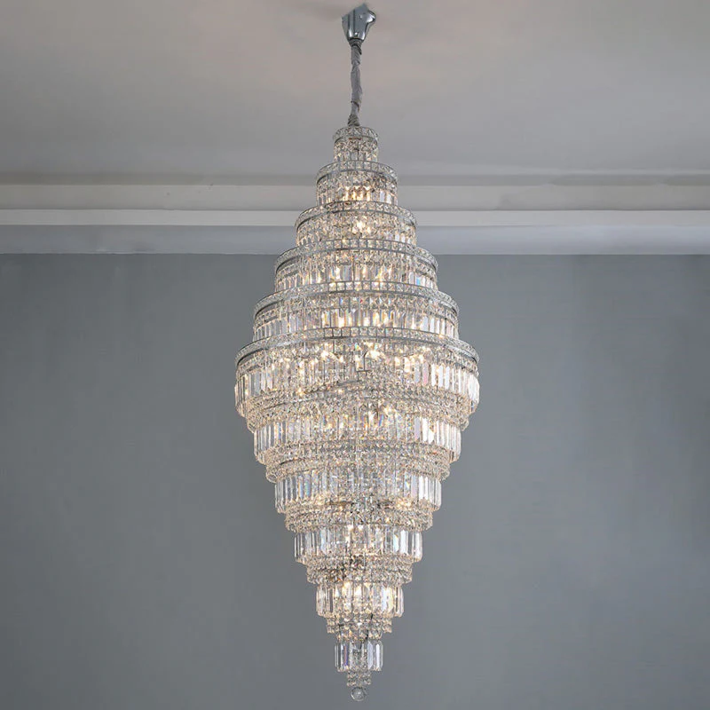 Merlin Large Tiered Crystal Chandelier - Image 26
