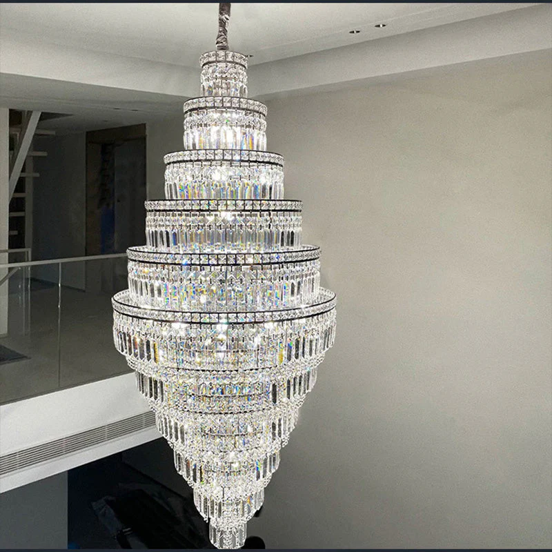 Merlin Large Tiered Crystal Chandelier - Image 30