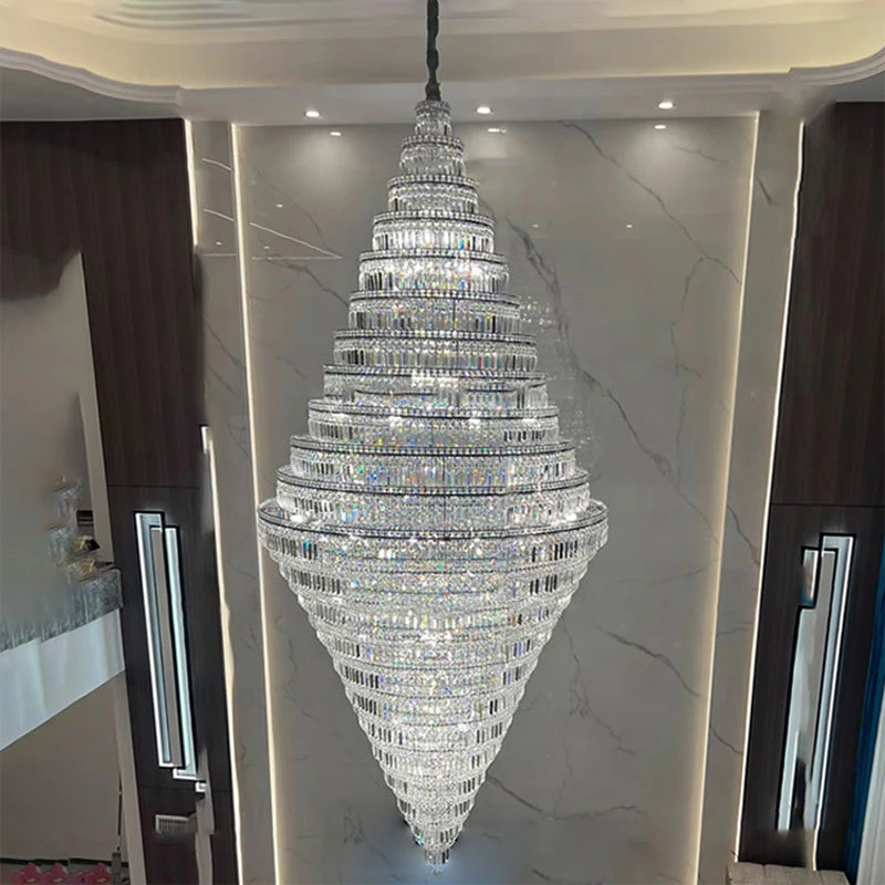 Merlin Large Tiered Crystal Chandelier - Image 34