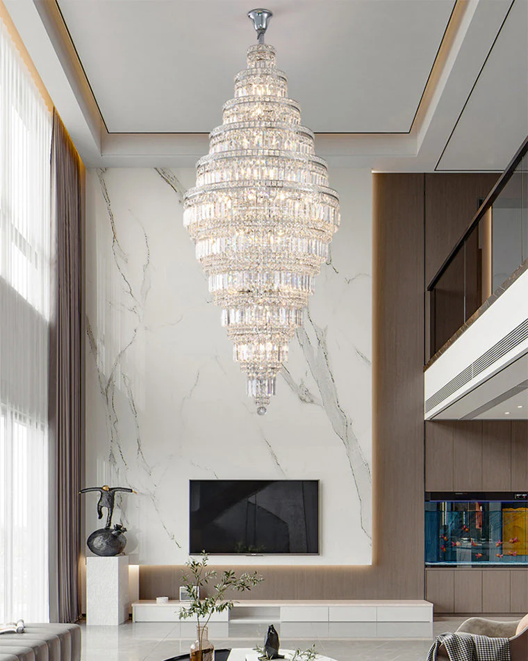 Merlin Large Tiered Crystal Chandelier - Image 4