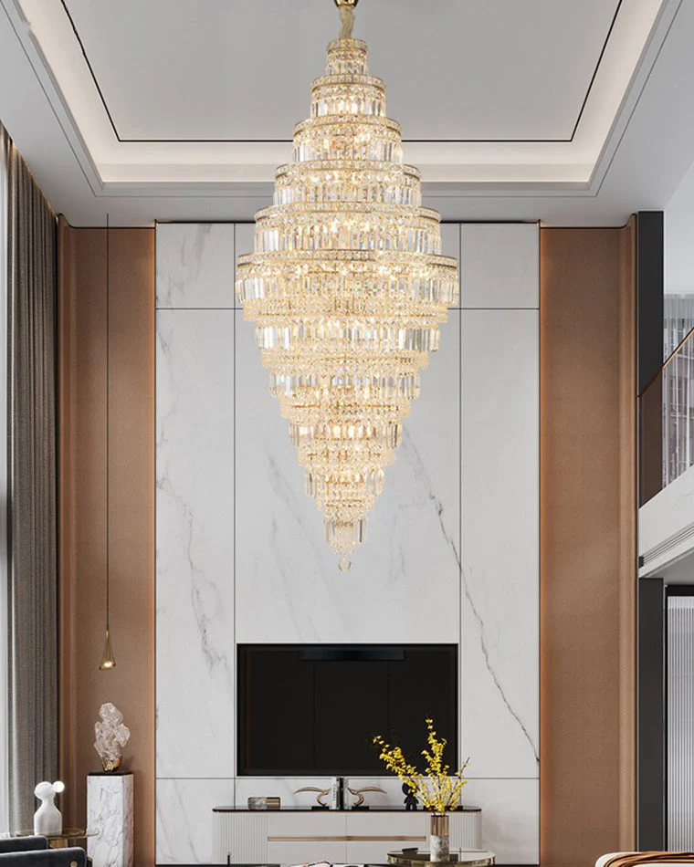 Merlin Large Tiered Crystal Chandelier - Image 5
