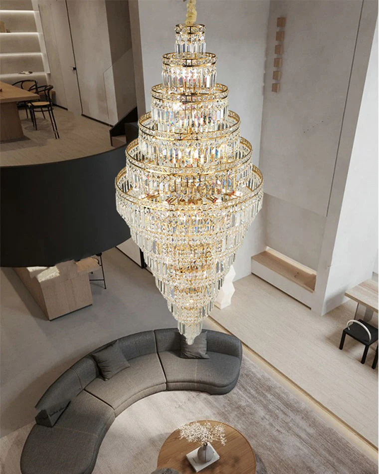 Merlin Large Tiered Crystal Chandelier - Image 8