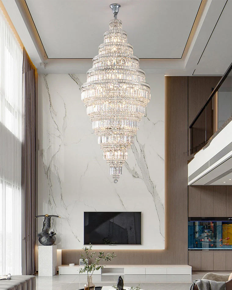 Merlin Large Tiered Crystal Chandelier - Image 9
