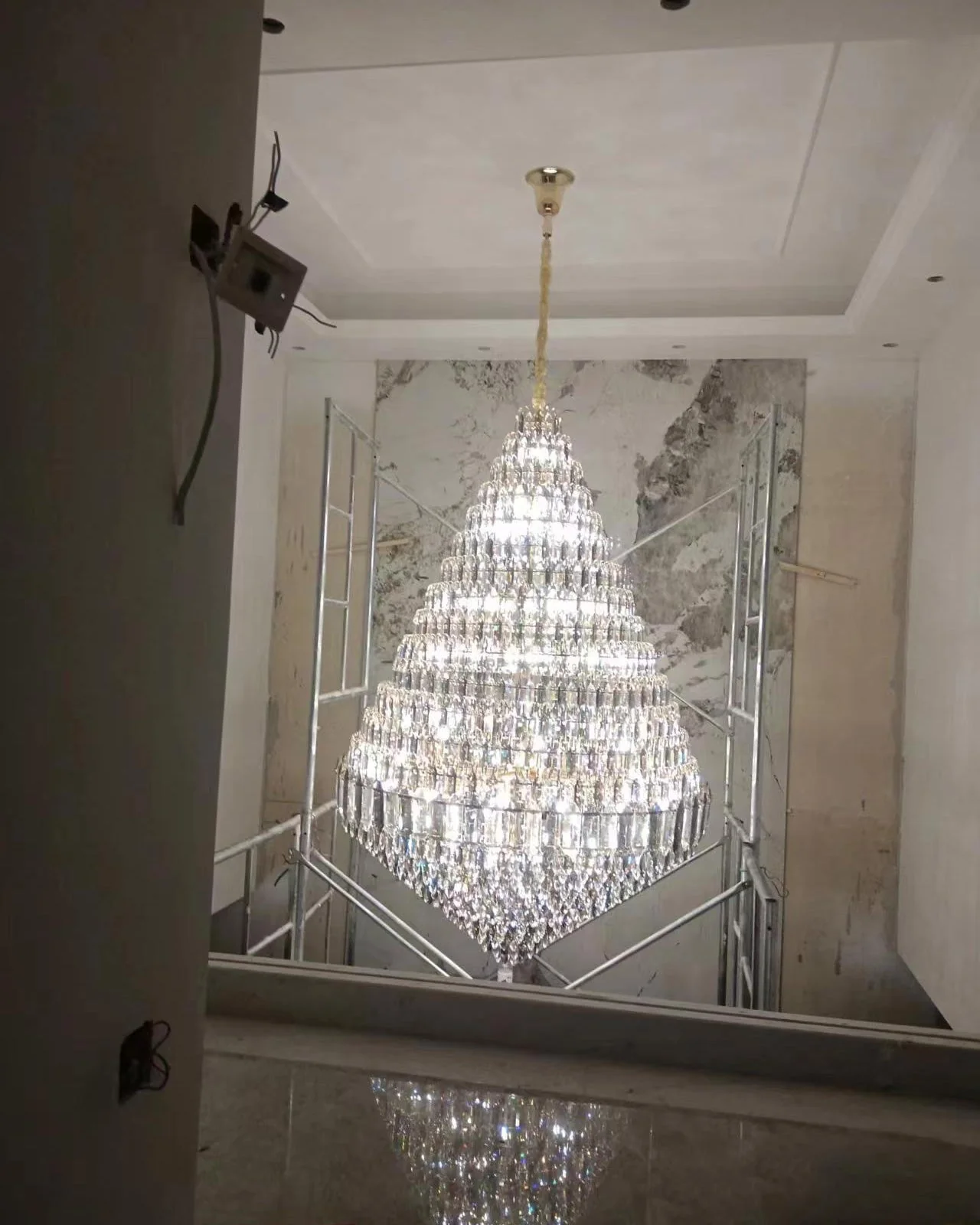 Merlin Tiered taper Crystal Foyer Chandelier - Image 13