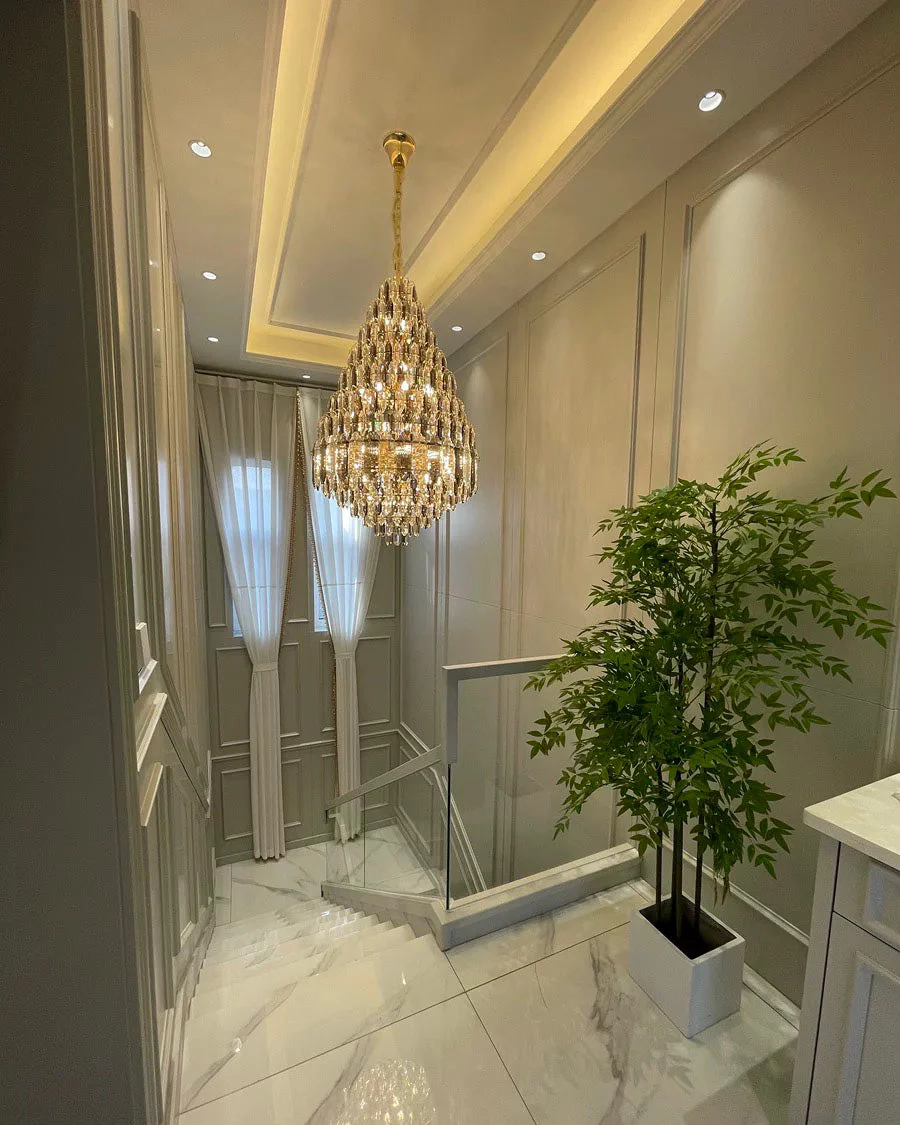 Merlin Tiered taper Crystal Foyer Chandelier - Image 16