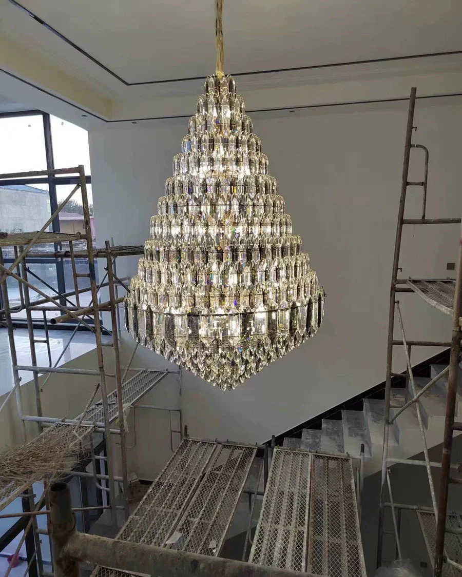 Merlin Tiered taper Crystal Foyer Chandelier - Image 4
