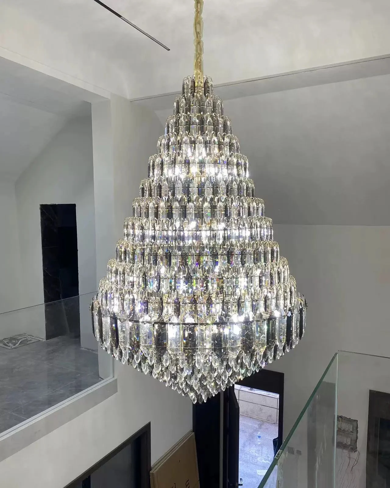 Merlin Tiered taper Crystal Foyer Chandelier - Image 5