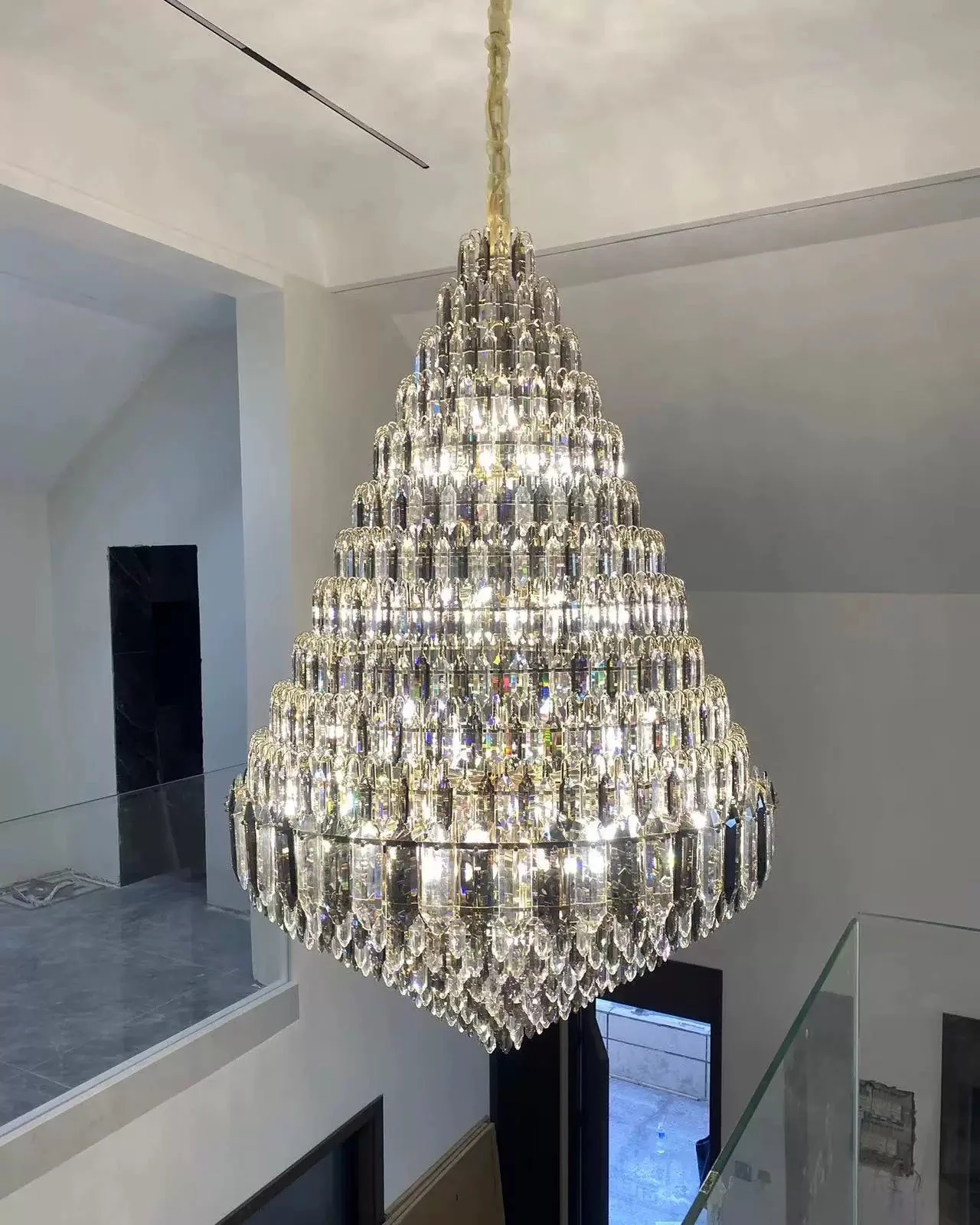 Merlin Tiered taper Crystal Foyer Chandelier - Image 8