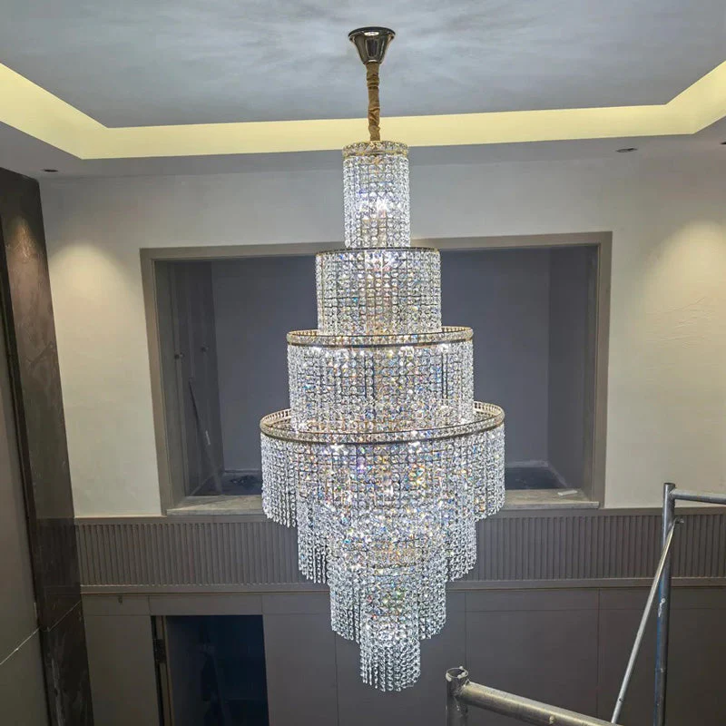 Merlin Tiered Crystal Foyer Chandelier - Image 11