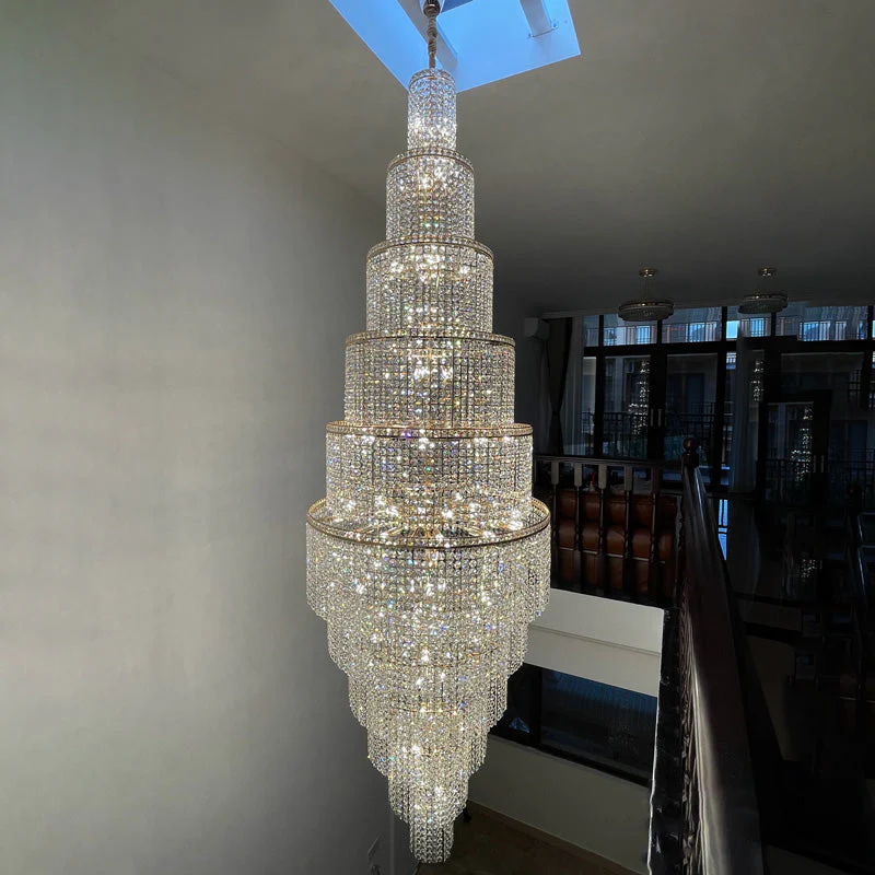 Merlin Tiered Crystal Foyer Chandelier - Image 15