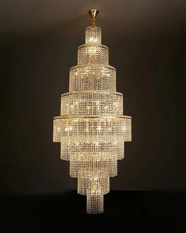 Merlin Tiered Crystal Foyer Chandelier - Image 2