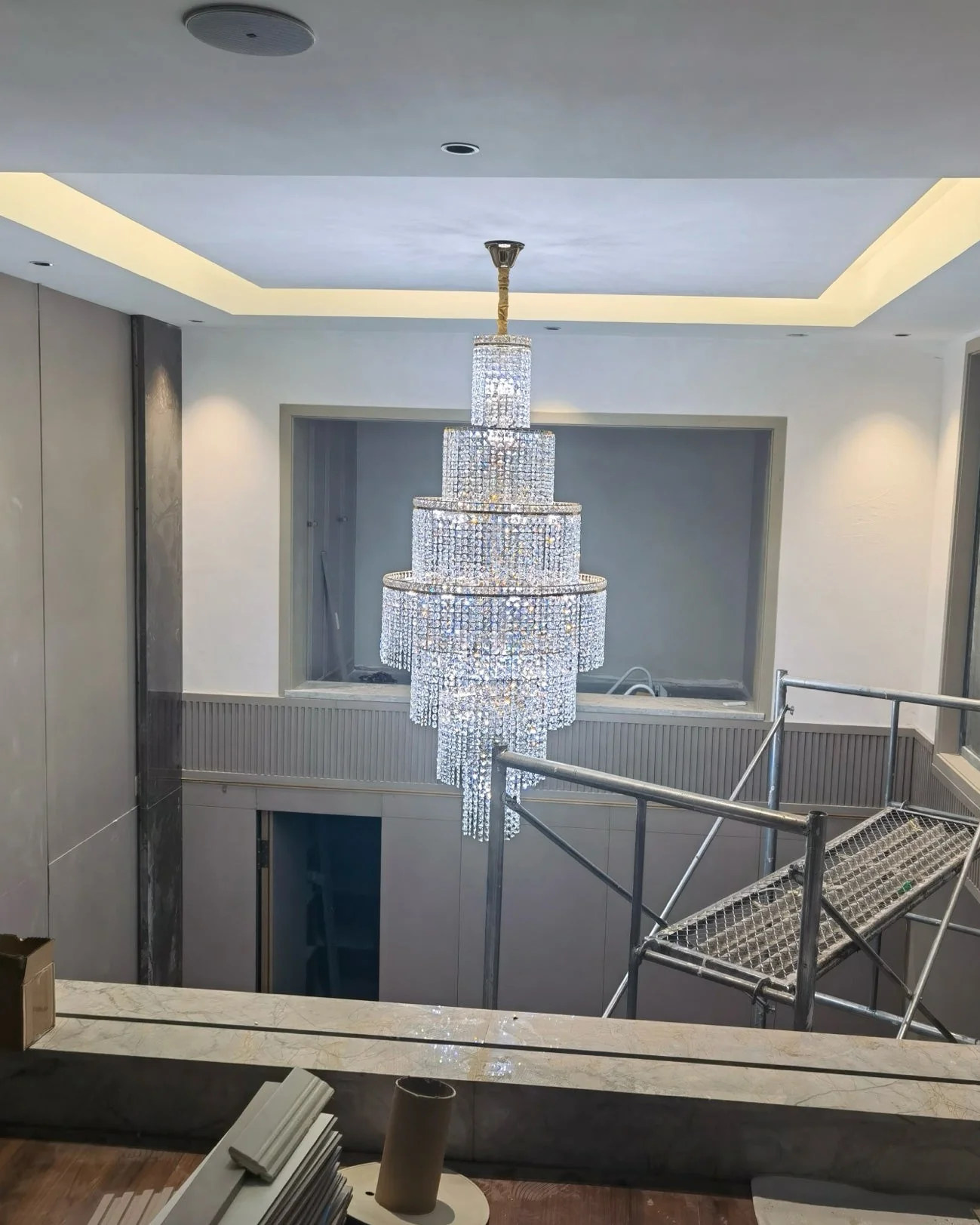 Merlin Tiered Crystal Foyer Chandelier - Image 4