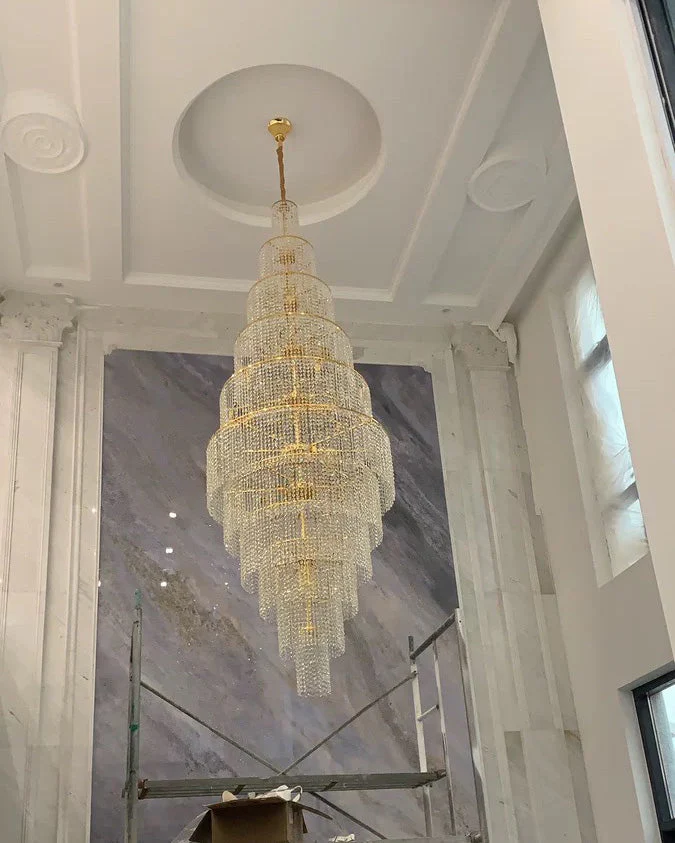 Merlin Tiered Crystal Foyer Chandelier - Image 9