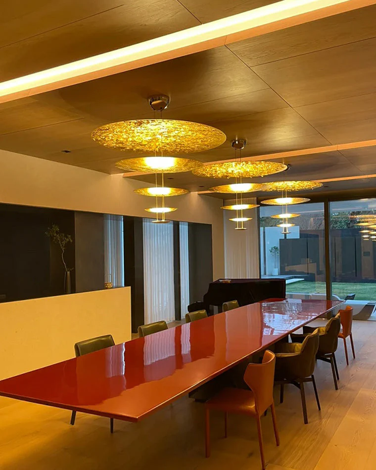 Merlin Gold Tiered Discs Chandelier - Image 10
