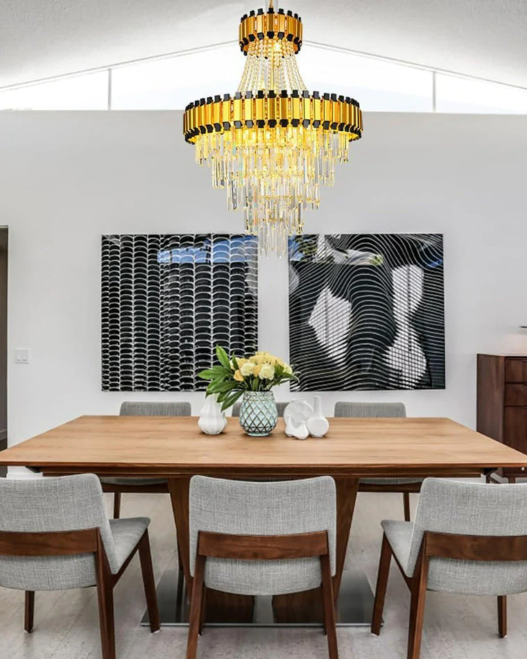 Merlin Tiered Gold Crystal Chandelier - Image 18