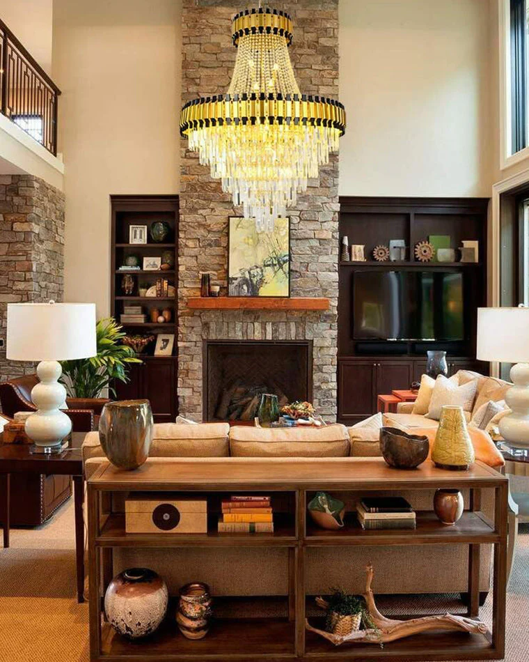 Merlin Tiered Gold Crystal Chandelier - Image 19