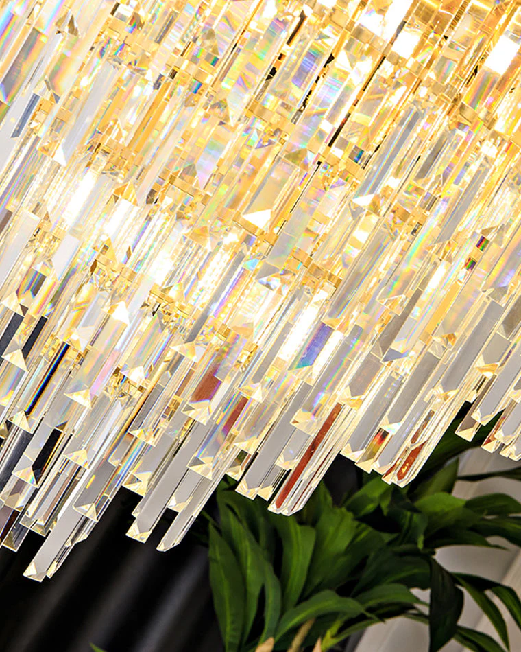 Merlin Tiered Gold Crystal Chandelier - Image 22